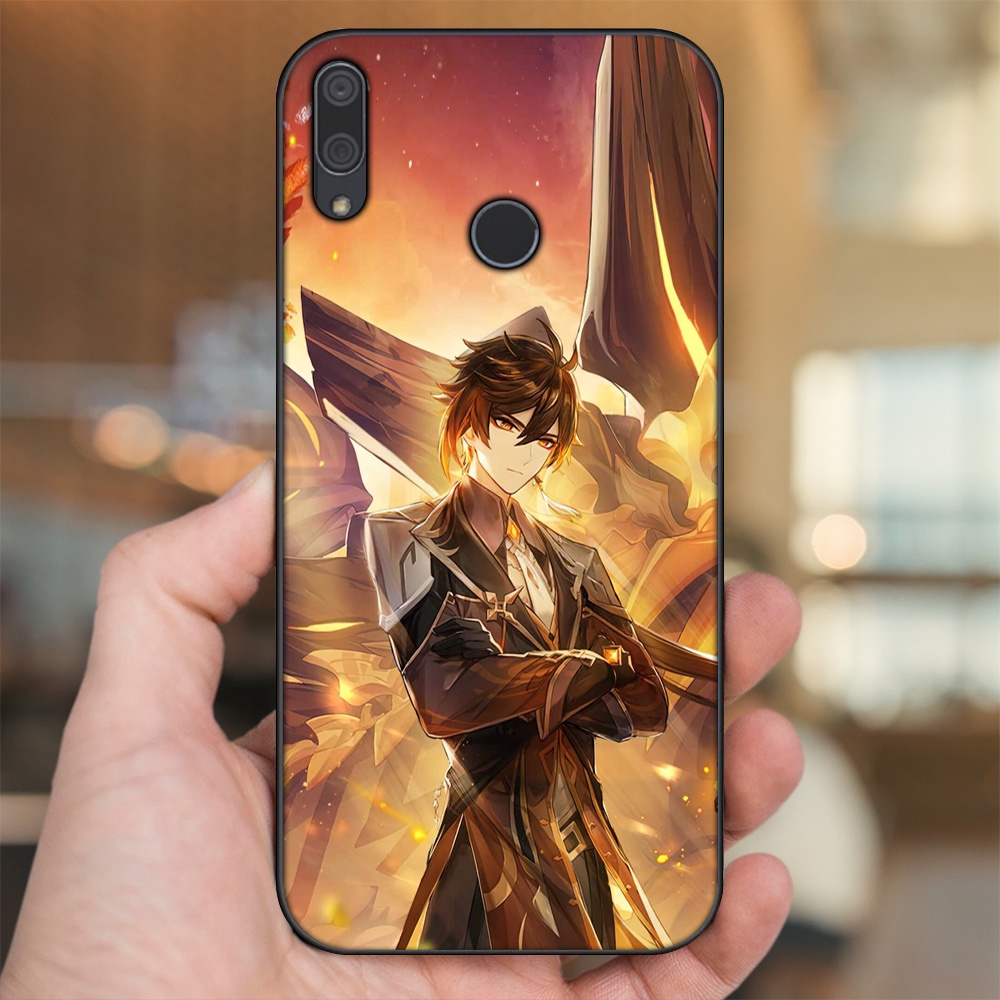 Ốp lưng Huawei Y9 2019 viền đen in hình Zhongli Genshin Impact