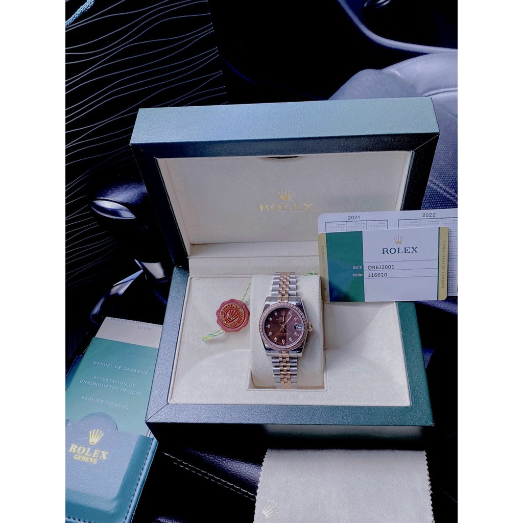 Đồng hồ nữ chính hãng, đồng hồ đeo tay nữ ROLEX full box, viền xoàn đẹp cao cấp, siêu sang chảnh, cực kỳ thời trang