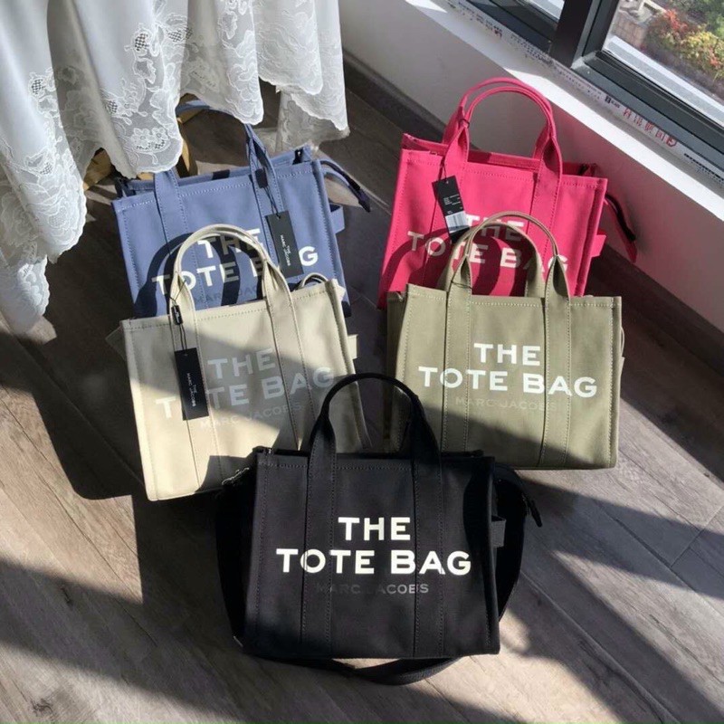 SALE-Túi tote form vuông unisex chất canvas bụi bặm Marcie-loang bên trong ko ảnh hưởng ngoài