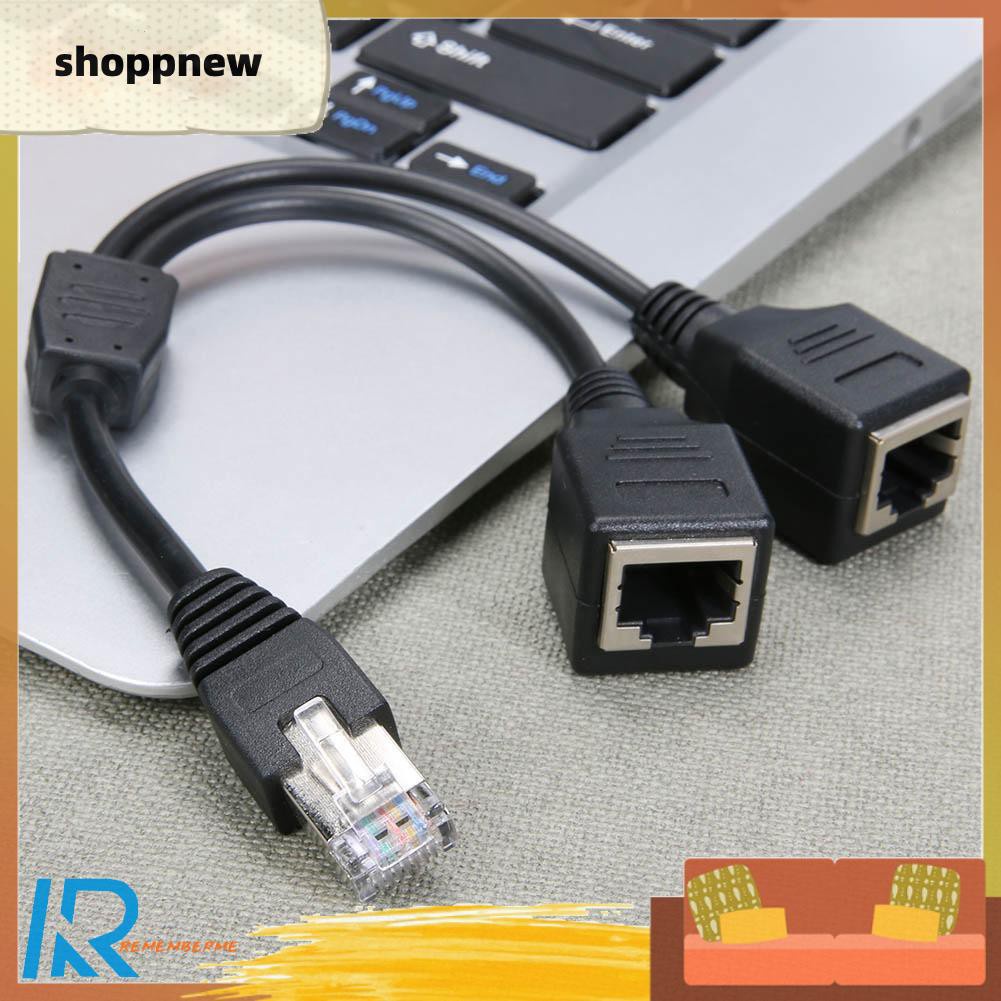 Dây Cáp Chia Cổng Mạng Rj45 Male Sang 2 Female Đen | BigBuy360 - bigbuy360.vn