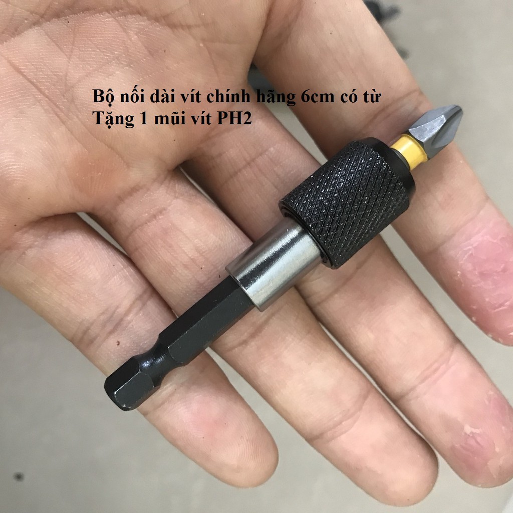 đầu nối dài mũi vít cho máy khoan chuôi lục giác dài 6mm Tặng 1 mũi vít
