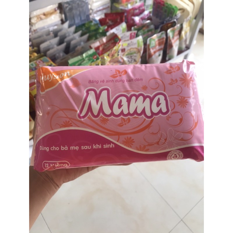 Băng Vệ Sinh Mama Cho Mẹ Sau Sinh Gói 12 Miếng