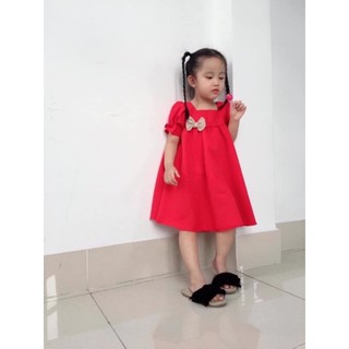 Đầm tiểu thư tay phồng cho bé