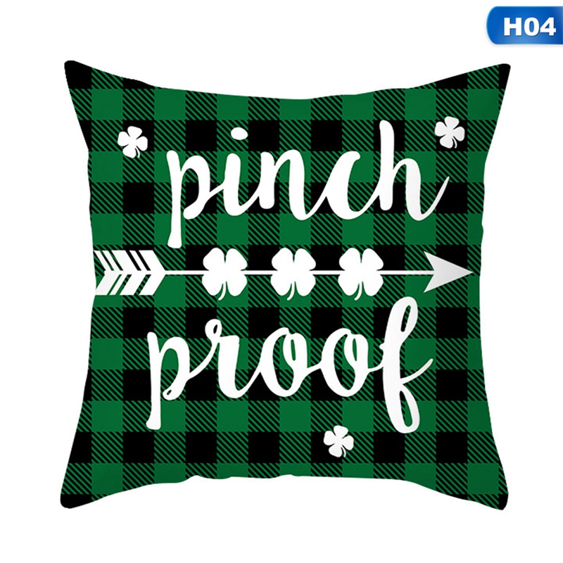 Vỏ Gối In Hình Cỏ Ba Lá May Mắn Phong Cách Ethnic Irish St. Patrick