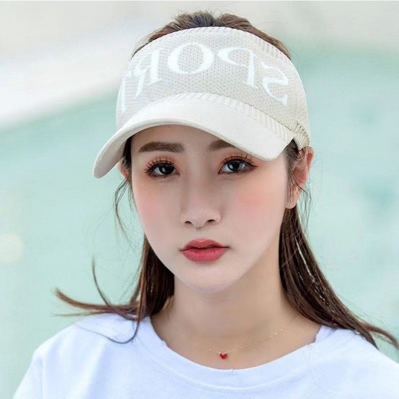 Mũ Lưỡi Trai Dệt Kim Hở Chóp Chống Nắng Thời Trang Mùa Hè Cho Cặp Đôi