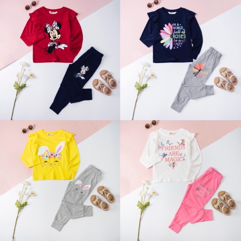Bộ dài thu đông cotton bé gái sz đại 17-43kg