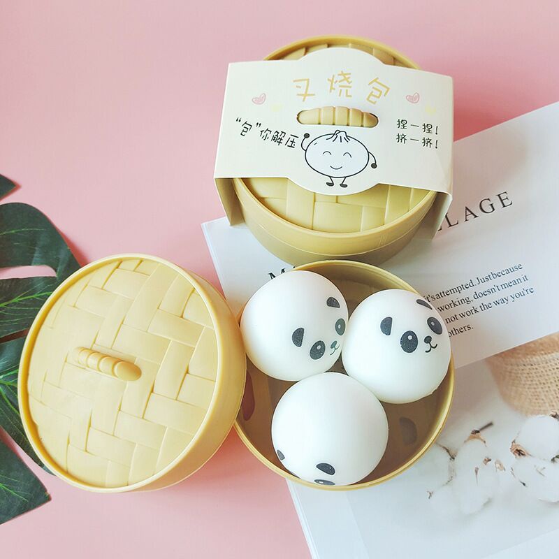 Đồ chơi nắn bóp đàn hồi giảm căng thẳng hình bánh bao nhiều kiểu tùy chọn thích hợp các bé