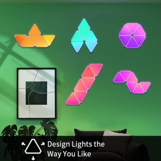 Đèn led dán tường thông minh Yeelight Smart Light Panel, đổi 16 triệu màu RGB trang trí bàn làm việc, gaming