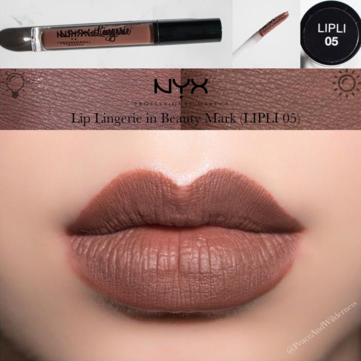 Son Kem Lì chính hãng NYX Professional Makeup Lip Lingerie LIPLI05, LIPLI06, LIPLI08 💄