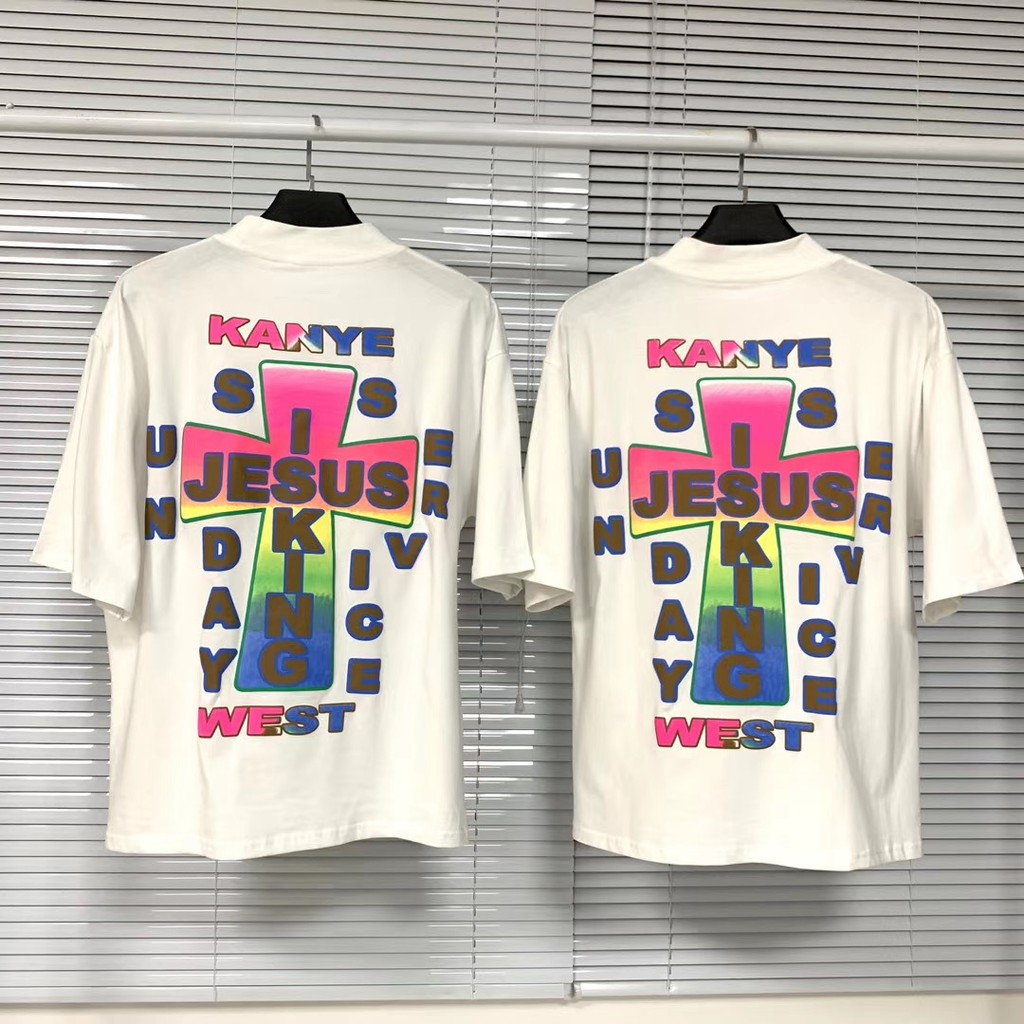 Áo thun ngắn tay Kanye West x Jesus Is King CPFM cross T-shirt ss20