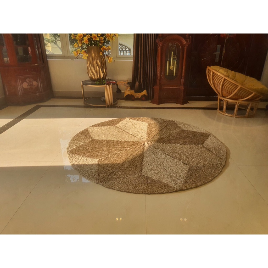 Thảm Cói Trải Sàn Hình Ngôi Sao Trang Trí Decor Nhà Cửa Chụp Ảnh Cực Xinh Nhiều Kích Thước - Cói_Decor_HN