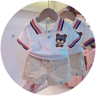 QCCC-Set polo gấu cho bé trai siêu đáng yêu hàng Quảng Châu
