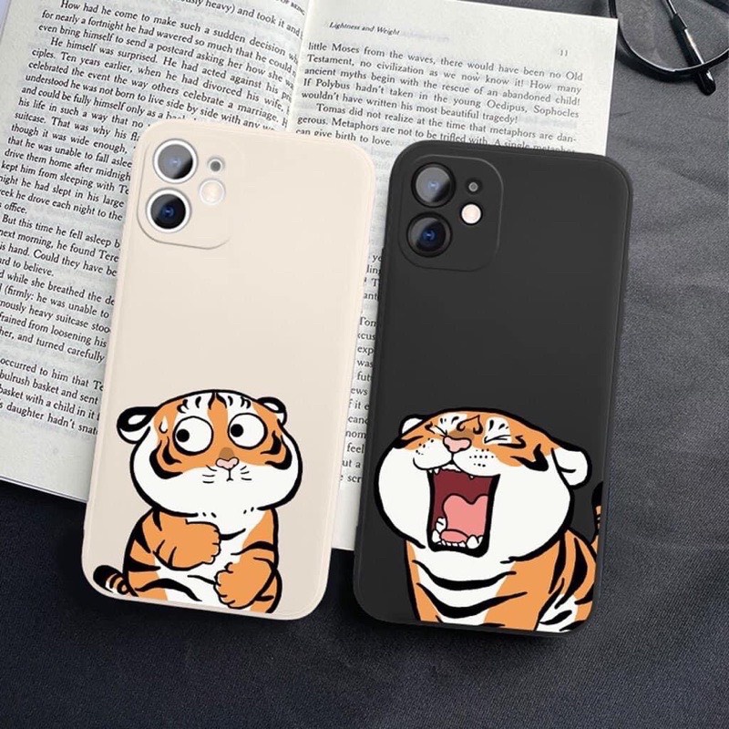 Ốp lưng iphone hình chú hổ dễ thương dẻo cạnh vuông bảo vệ camera 7plus/8plus/x/xs/xsmax/11/12/13/14/pro/promax