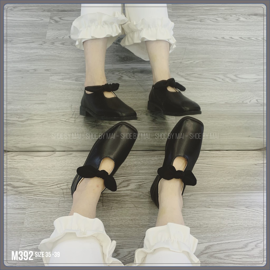 Giày búp bê nữ gắn nơ M392 SHOEBYMAI