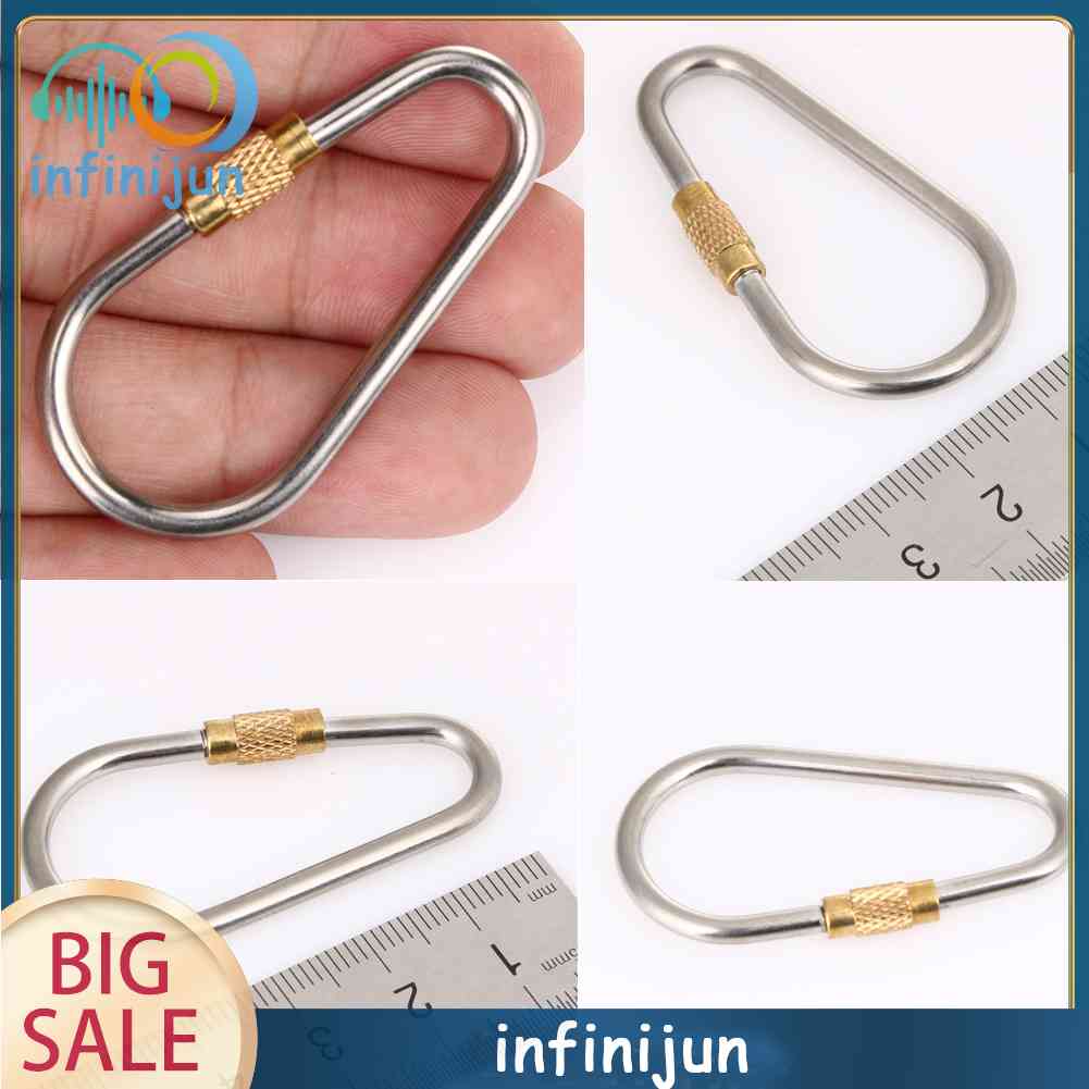 Móc Khóa Carabiner Hình Chữ D Bằng Hợp Kim Titan
