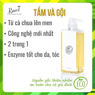 Dầu gội sữa tắm 2 trong 1 Cô cà chua - Hữu cơ thiên nhiên - An toàn - Tiết kiệm