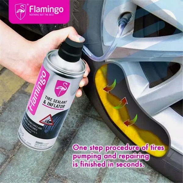 Flamingo - Chai vá lốp, bơm lốp khẩn cấp, tự động cho ô tô, xe máy, xe đạp điện F015