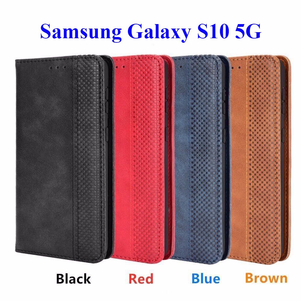 [FreeShip] Bao da dạng ví Samsung S10 5G (cam kết xịn) hit nam châm, ngăn đựng thẻ ATM tiền tiện lợi