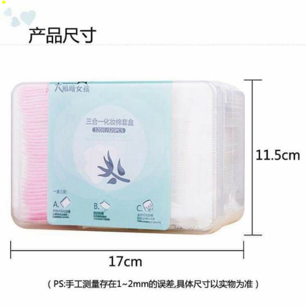 Hộp Bông Tẩy Trang Siêu Xịn Siêu Hot [Hộp 320 Miếng] [ bông tẩy trang 320c ] | BigBuy360 - bigbuy360.vn