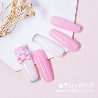 Set 20 charm gấu kute,charm kẹo mút trang trí móng