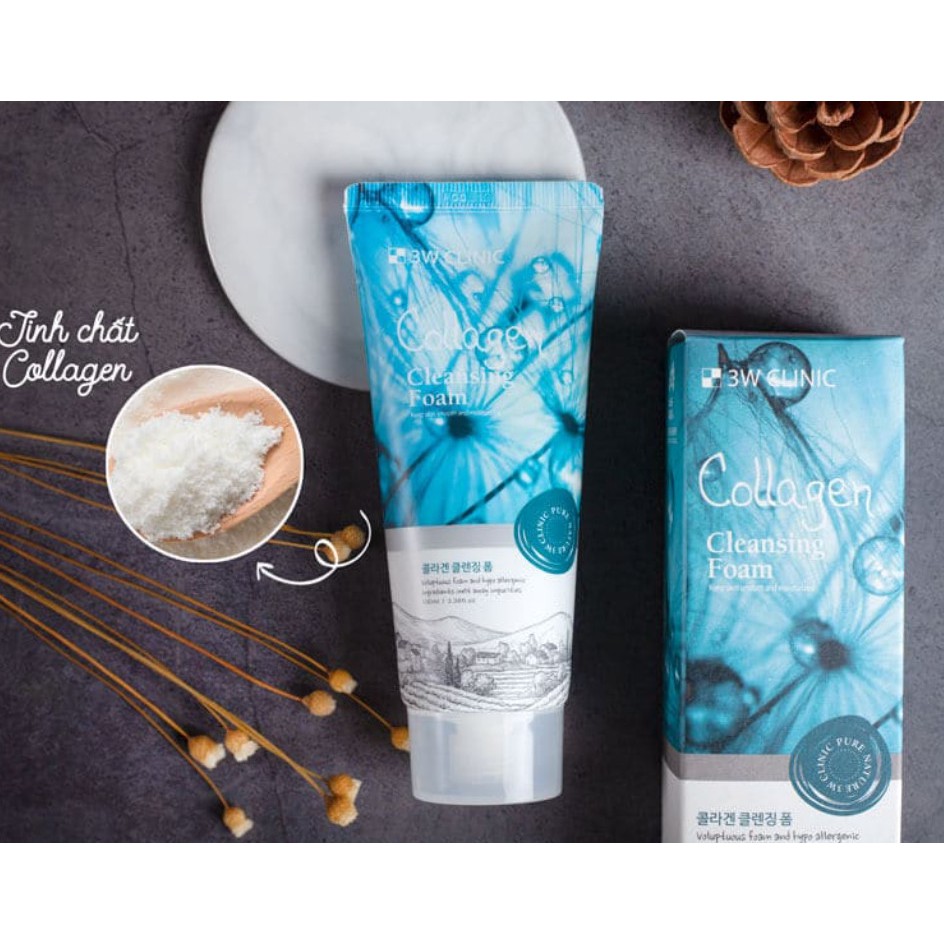 Sữa rửa mặt collagen 3W Clinic Collagen Foam Cleansing 100ML