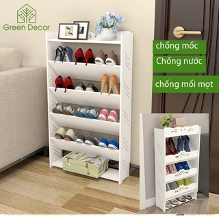 Tủ kệ giày, tủ để giày dép cao cấp chất liệu gỗ nhựa chống nước tuyệt đối - Green Decor