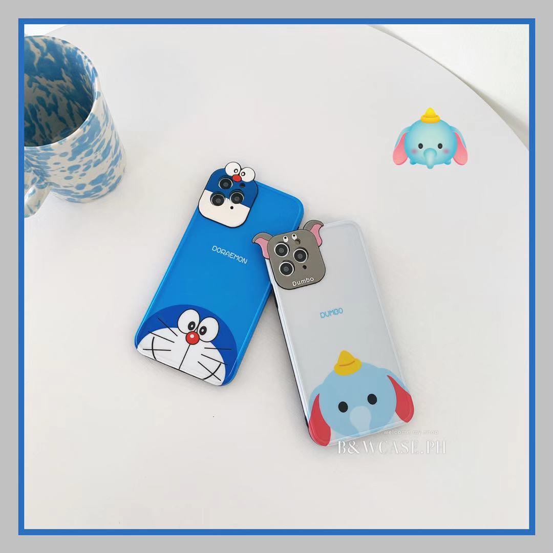 Hoạt Hình Ốp Điện Thoại Mềm Bảo Vệ Ống Kính Máy Ảnh Hình Voi Doraemon 3d Cho Iphone 12 11 Pro Max Ix Xs Max Iphone 7 I8 Plus Xr Se2020