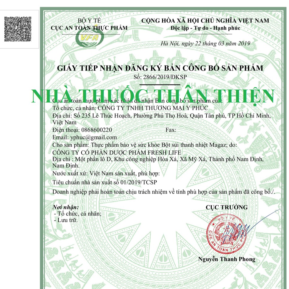 Bột thanh nhiệt MAGAZ giúp thanh nhiệt, giải độc cơ thể, tăng cường khả năng chống oxy hóa, cải thiện làn da ngừa mụn
