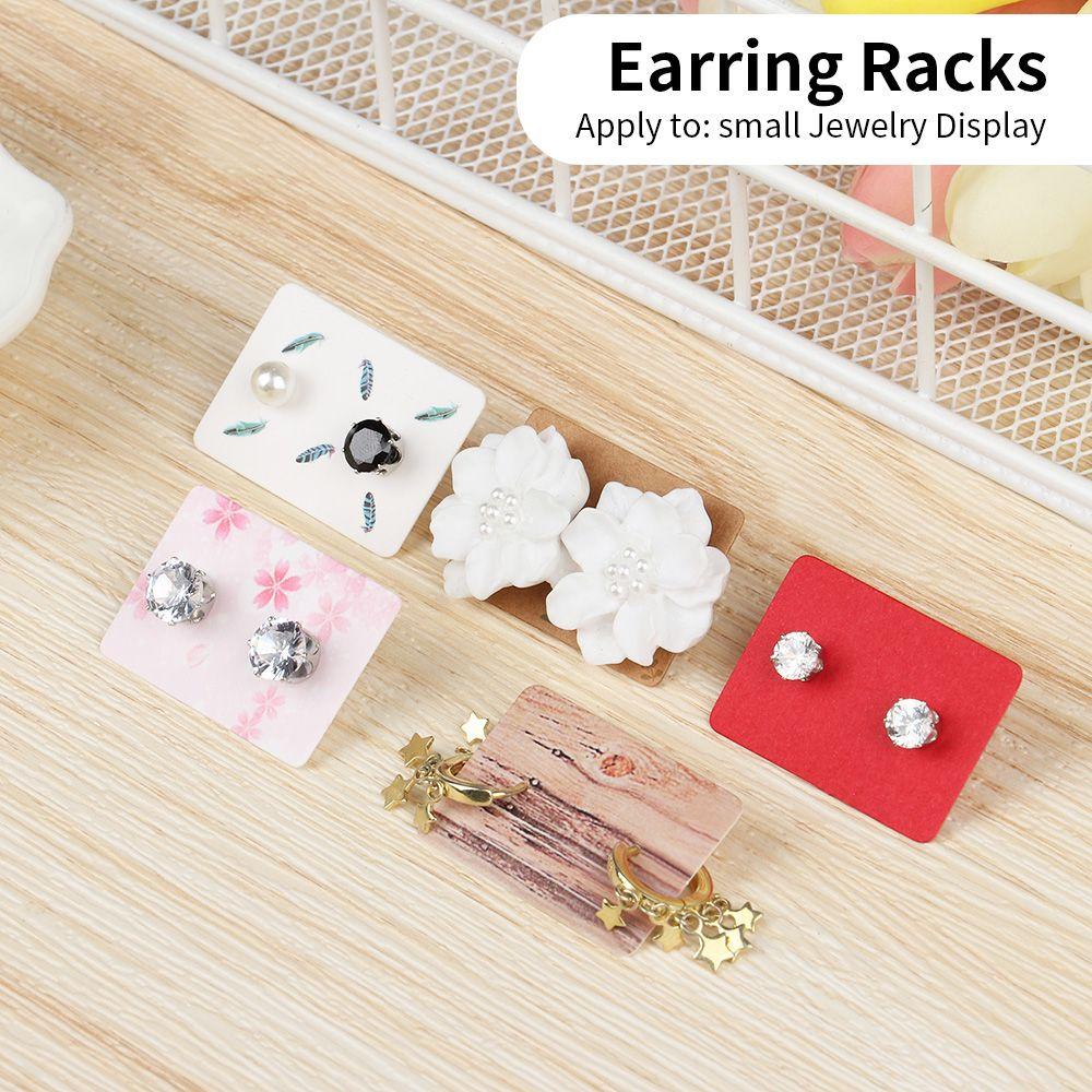Set 100 Tấm Thẻ Giấy Kraft Trưng Bày Bông Tai Tiện Lợi
