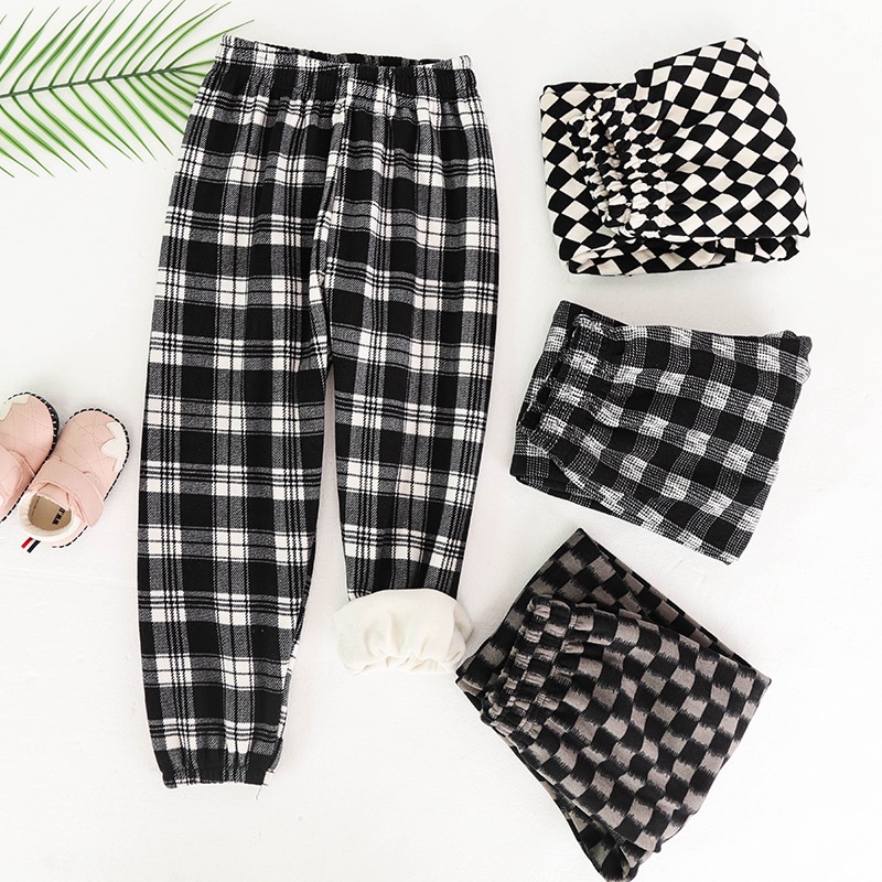 Quần Legging Lông Cừu Dày Dặn Giữ Ấm Thời Trang Thu Đông Phong Cách Hàn Quốc Cho Bé 90-150cm