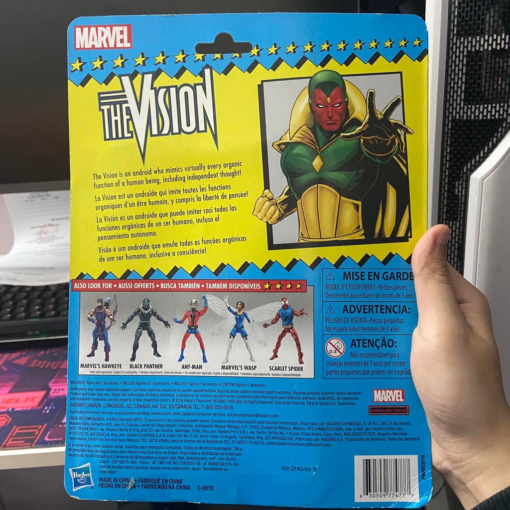 Mô hình đồ chơi có khớp Marvel Legends Retro Vision 1/12 (NO ULTRON HEAD)