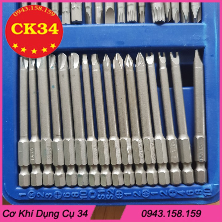 Bộ mũi tô vít đa năng chuôi lục giác 6.35mm 50 chi tiết cho máy khoan