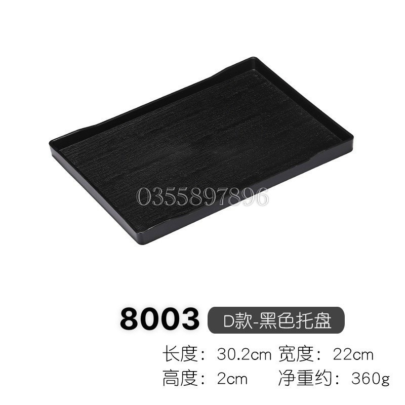 Khay phíp Melamine có vân giả gỗ chống trượt Loại 1