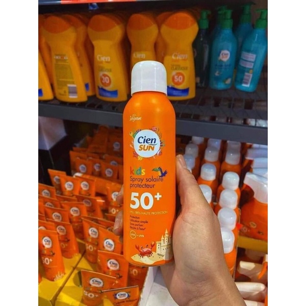 Xịt chống nắng trẻ em Cien Kids spf50+