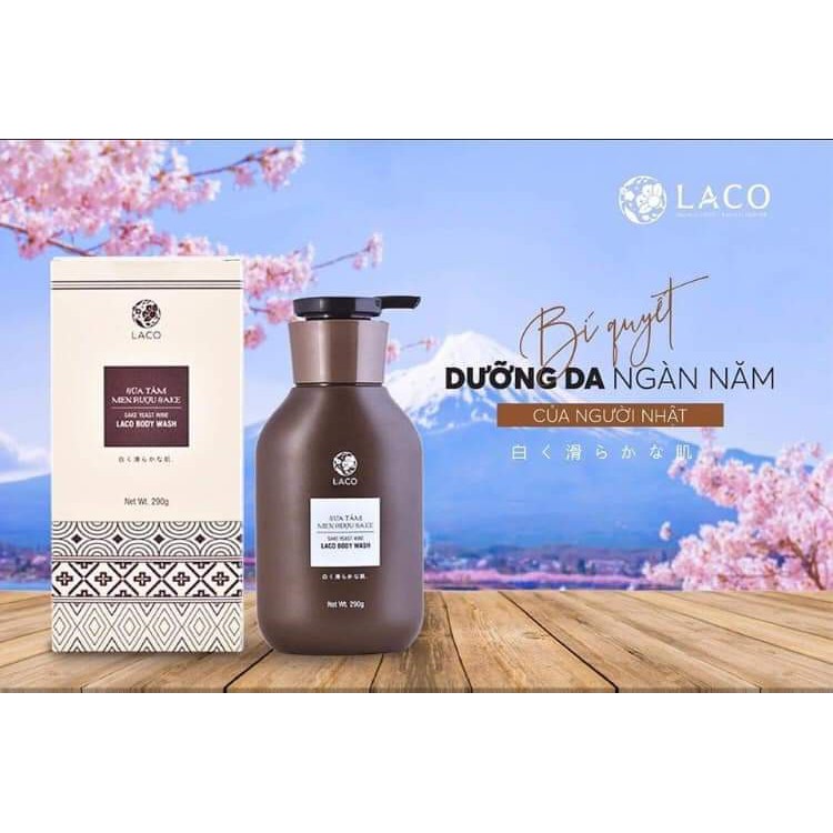 [CHÍNH HÃNG] SỮA TẮM TRẮNG DA MEN RƯỢU SAKE - LACO 290GR | BigBuy360 - bigbuy360.vn