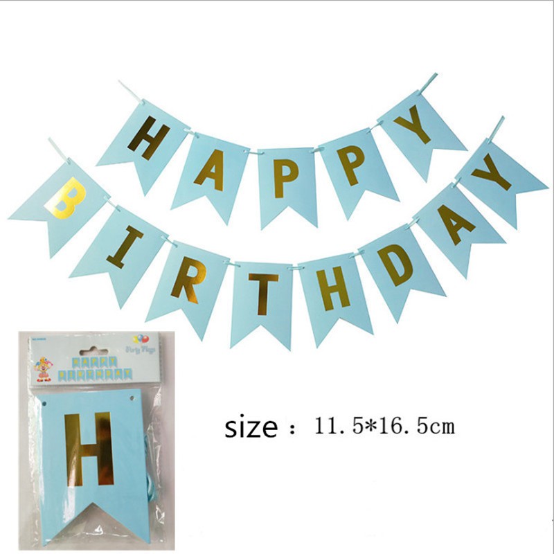 Băng Rôn Happy Birthday Treo Trang Trí Tiệc Sinh Nhật Xinh Xắn
