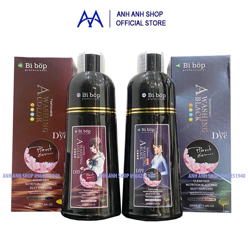 CHÍNH HÃNG - GỘI ĐEN/NÂU PHỦ BẠC TÓC NHẬT BẢN 500ML