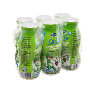 Lốc 6 hũ Sữa Susu IQ hương táo Vinamilk chai 80ml