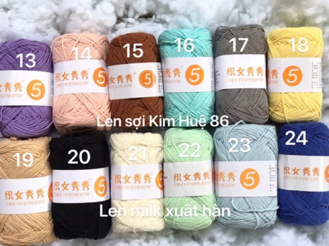  Len milk xuất hàn ( bảng màu 02) từ màu 21-40