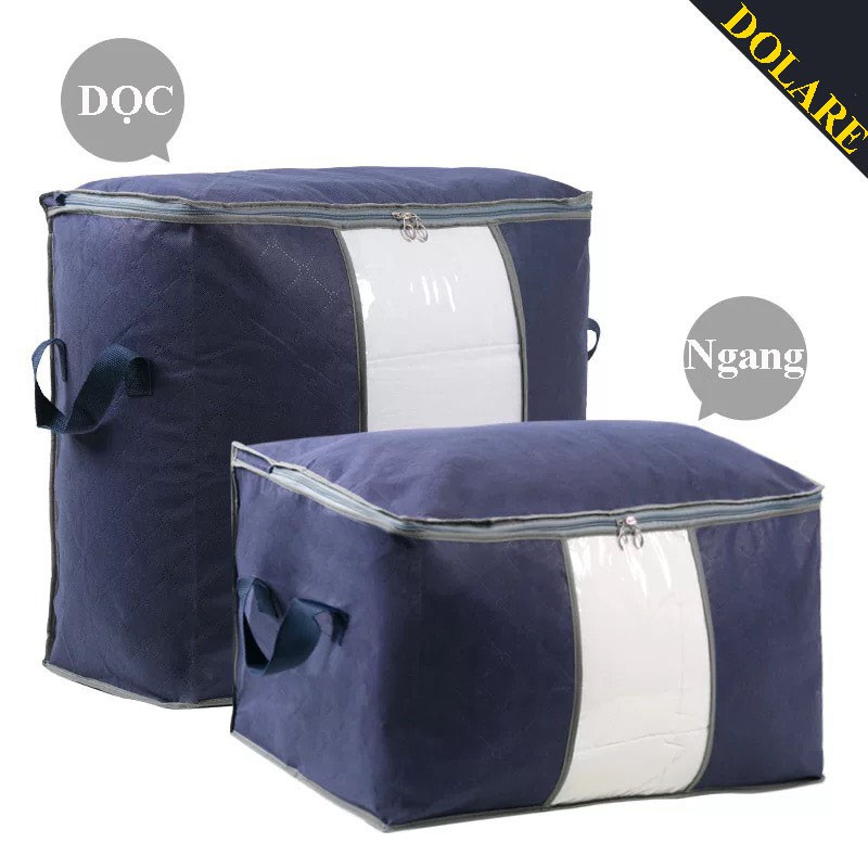 Túi Vải Đựng Quần Áo Chăn Màn Mền BIG SIZE 60Cm Loại 1 - Túi Đựng Đồ Cỡ Lớn Dáng Ngang Và Dọc Đa Năng
