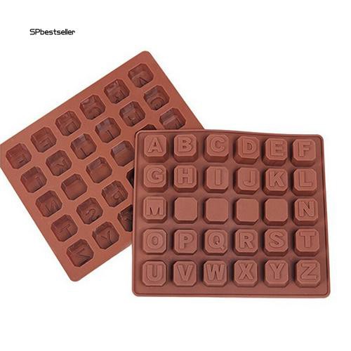 Khuôn làm bánh hình chữ cái DIY bằng silicon chống dính tiện dụng