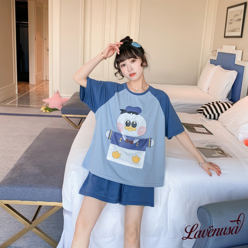 Bộ mặc nhà nữ cotton mùa hè freesize nhiều hình dễ thương LAVENUSA QA27