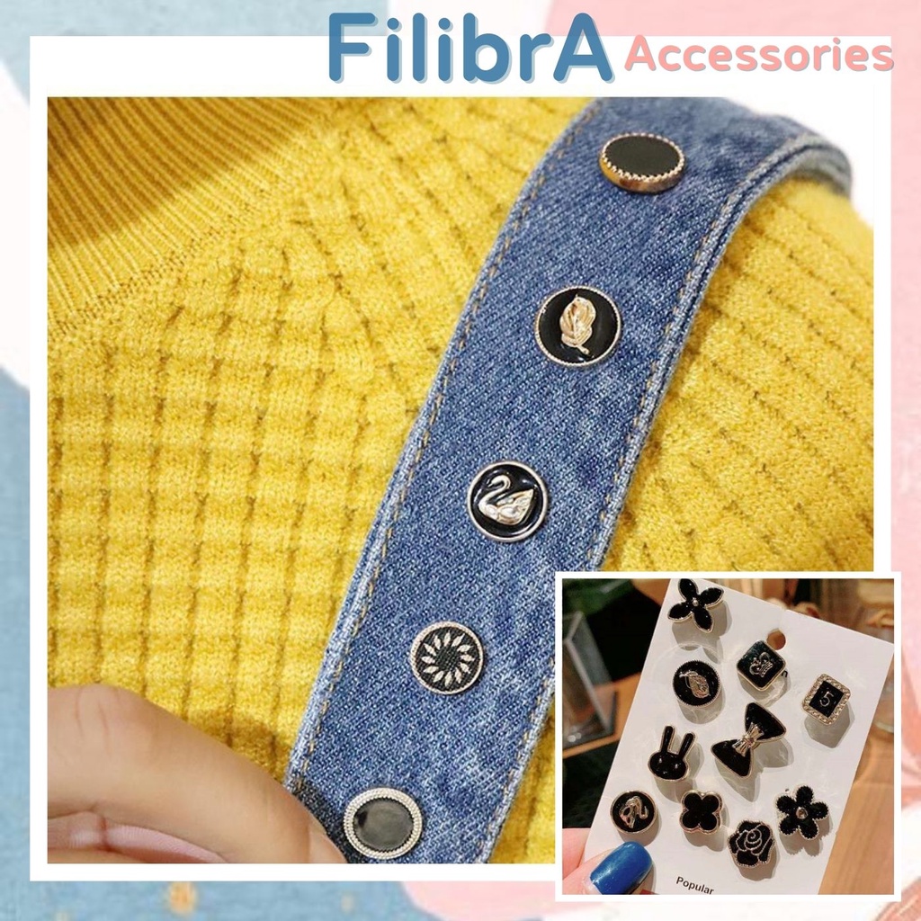 Nút gài đính áo chống hở trang trí đa năng, Phụ kiện thời trang nữ Filibra TL009