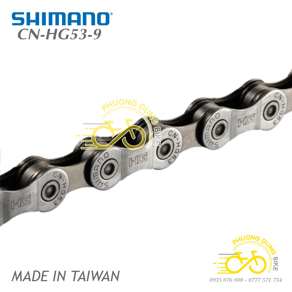 Xích sên xe đạp SHIMANO CN HG53 9 Speed - Hàng chính Hãng
