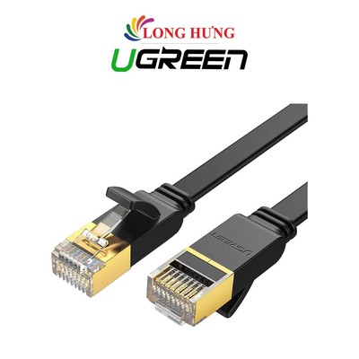 Cáp mạng dạng dẹt đen đúc sẵn Ugreen Cat7 STP Lan Cable Flat Design NW106 - Hàng chính hãng