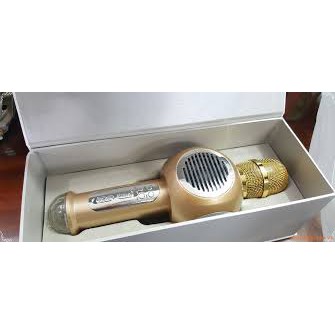 Micro karaoke bluetooth M8 có đèn led cực đẹp, hàng loại xịn âm hay (2 loa)