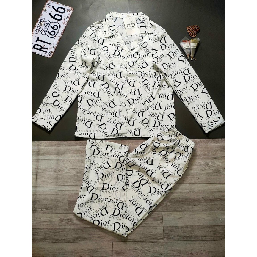 Bộ Đồ Ngủ Dài Tay Chất Lụa Cao Cấp, Bộ Pijama Lụa Dài Tay Phù Hợp Cả Nam Và Nữ