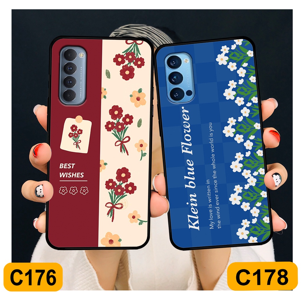 Ốp Oppo Reno 4 - Reno 4 Pro - Reno4 - Reno4 Pro in hình hoa cỏ nhẹ nhàng,họa tiết caro xinh xắn.ốp lưng chống sốc