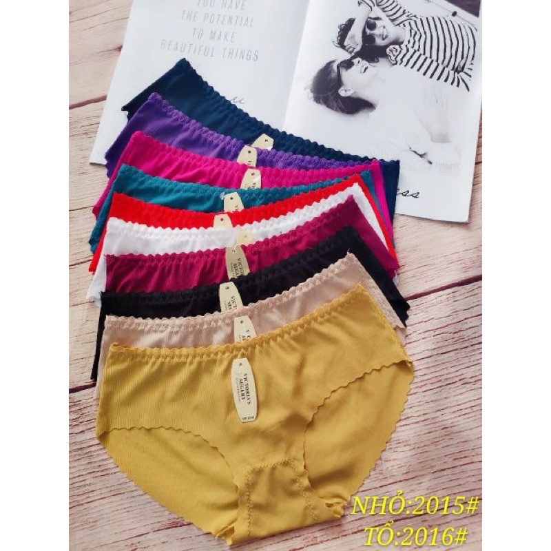 Q2015♥️ Quần Lót Nữ ♥️ Combo 5 Quần Lót Su Trơn Không Đường May