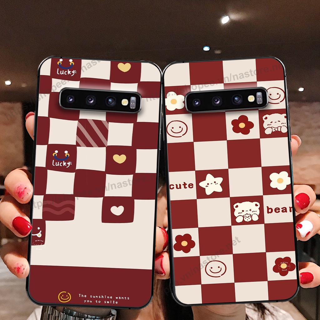 Ốp lưng Samsung S10 / S10 5G / S10 Plus / S10+ / S10e trái tim mặt cười, gấu cute thể thao cá tính
